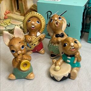 Pendelfin Rocky, Maud, Bongo & Phumf – Musician Bunny Set of 4